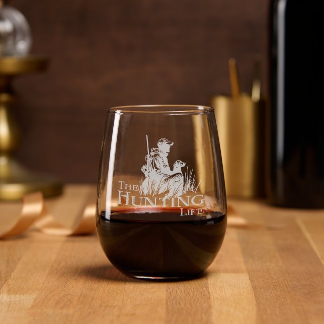 Hunting Stemless Wine Glass (Party)