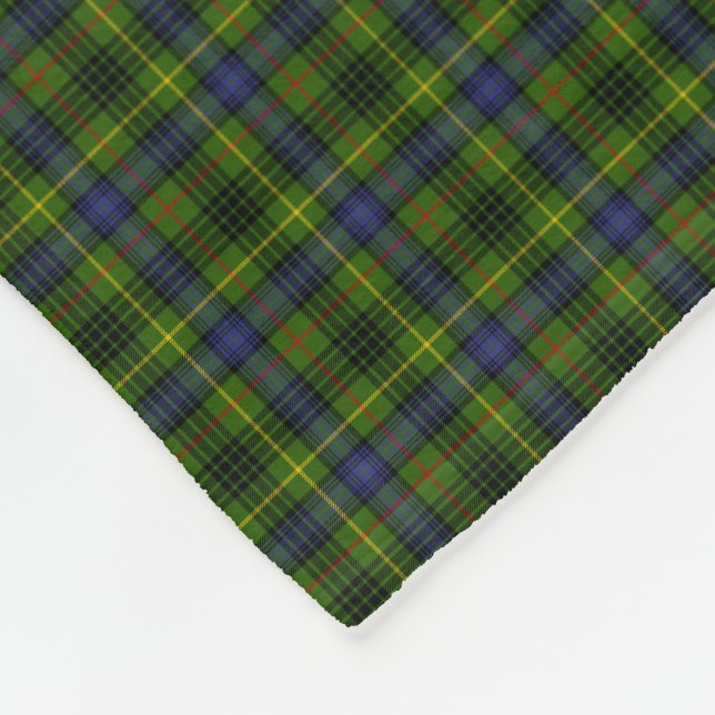 Hunting Stewart Tartan Fleece Blanket (Corner)