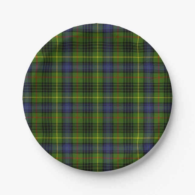 Hunting Stewart Tartan Paper Plates (Front)