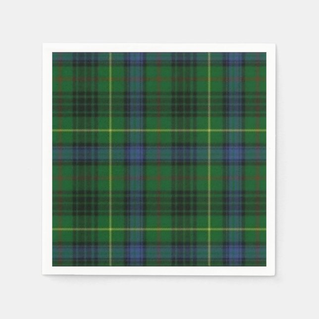 Hunting Stuart Scottish Tartan Napkins (Front)