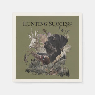 Hunting Success,Deutsch Drahthaar Napkins