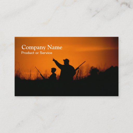 Customizable Hunting sunset business card
