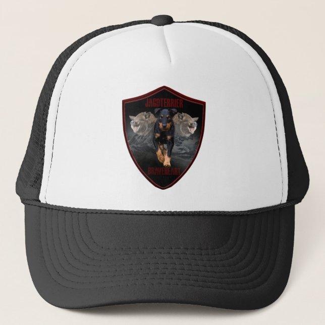 Hunting Terrier Tapestry Poster Acrylic Print Keyc Trucker Hat (Front)