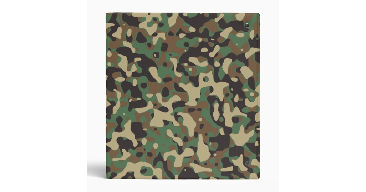 Hunting Theme Deer Antlers Green Speckled Camo 3 Ring Binder | Zazzle