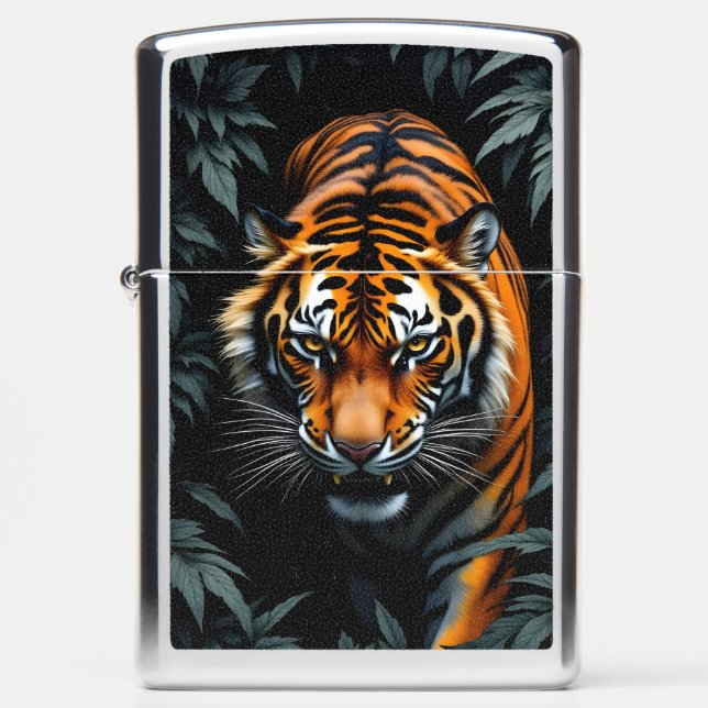 Hunting Tiger Zippo Lighter (Front)
