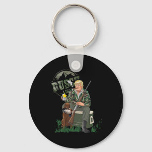 Hunting Trump Camo Duck Election Mega 2024 Voter Keychain