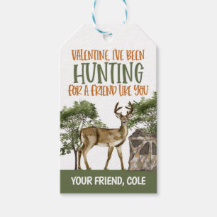 Hunting Valentine Deer Favor Tag