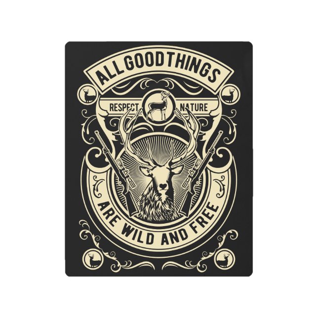 Hunting Vintage   Metal Print (Front)