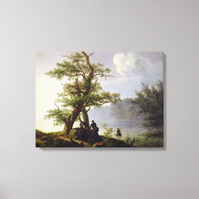 Hunting Waterfowl, 1828 Canvas Print (Front)