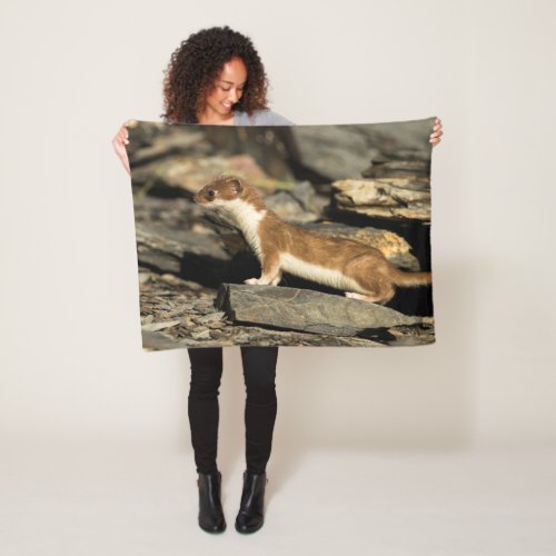 Hunting Weasel Fleece Blanket