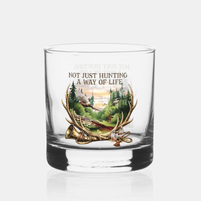 Hunting  whiskey glass (Front)