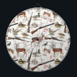 Hunting Wildlife Outdoorsman Pattern Dart Board<br><div class="desc">A design hunting theme design featuring countryside woodland animals such as deer, stag, buck, duck, hare, pheasant, quail and grouse etc. A great design for anyone who loves hunting, camping, the countryside and is an outdoorsman or sportsman. A great hunting party theme design, home decor or personalized hunting theme gift....</div>