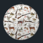 Hunting Wildlife Outdoorsman Pattern Dart Board<br><div class="desc">A design hunting theme design featuring countryside woodland animals such as deer, stag, buck, duck, hare, pheasant, quail and grouse etc. A great design for anyone who loves hunting, camping, the countryside and is an outdoorsman or sportsman. A great hunting party theme design, home decor or personalized hunting theme gift....</div>