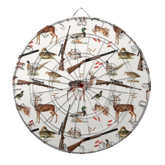 Hunting Wildlife Outdoorsman Pattern Dart Board (Front)