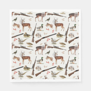 Hunting Wildlife Outdoorsman Pattern Napkins