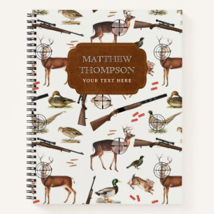 Hunting Wildlife Outdoorsman Pattern Notebook