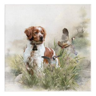 Hunting with a Brittany dog, Art