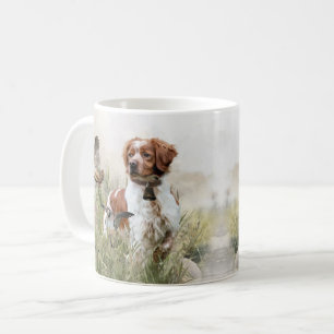 Hunting with a Brittany dog, Art  Coffee Mug