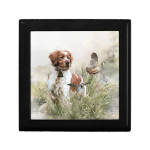 Hunting with a Brittany dog, Art Gift Box