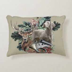 Hunting with a Weimaraner, "Grey Ghost" Accent Pillow