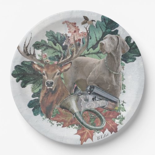 Hunting with a Weimaraner Grey Ghost    Paper Plates