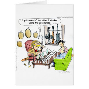Hunting With Automatics Funny Gifts & Tees Cards