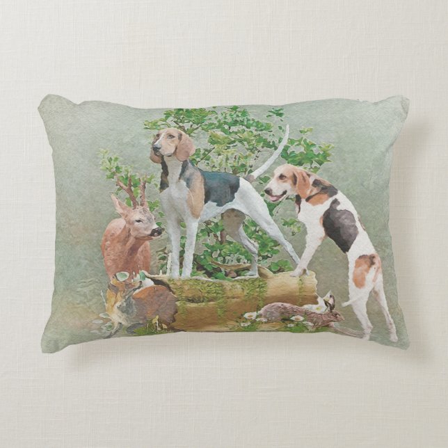 Hunting with hounds    accent pillow (Front)