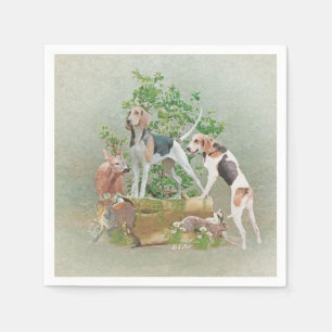 Hunting with hounds napkins