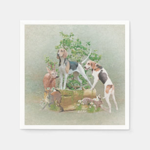 Hunting with hounds     napkins