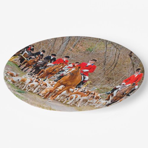 Hunting with hounds      paper plates