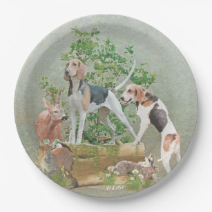 Hunting with hounds     paper plates