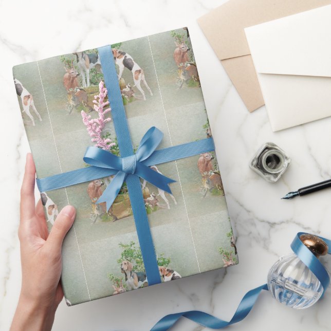 Hunting with hounds     wrapping paper (Gifting)