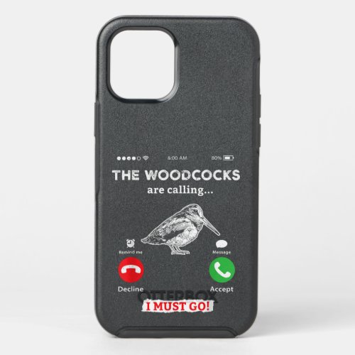 Hunting Woodcock bird_ funny phone calls Hunter  OtterBox Symmetry iPhone 12 Pro Case