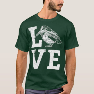 Hunting Woodcock bird love retro art Hunter T-Shirt