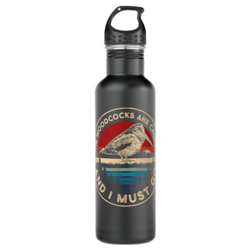 Hunting Woodcock bird_ Retro funny phone calls Hun Stainless Steel Water Bottle