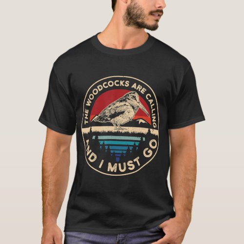 Hunting Woodcock bird_ Retro funny phone calls Hun T_Shirt