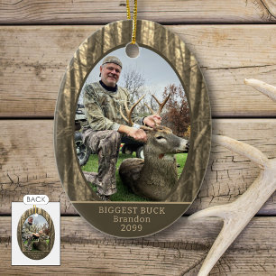 Hunting Woods Photo Personalized Ceramic Ornament