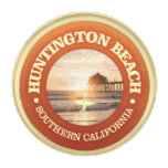 Huntington Beach (c) Gold Finish Lapel Pin at Zazzle