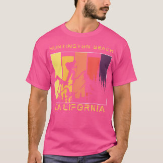 Huntington Beach Ca Distressed Mountain Hiking And T-Shirt
