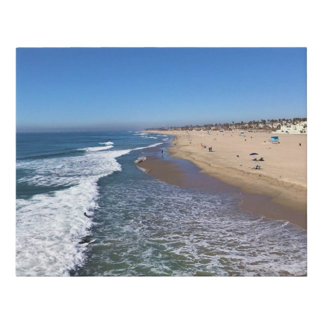 Huntington Beach, California Faux Canvas Print (Front)