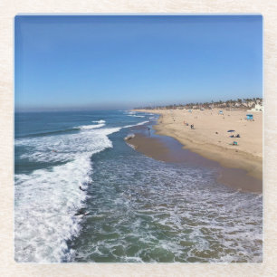 Huntington Beach, California Glass Coaster