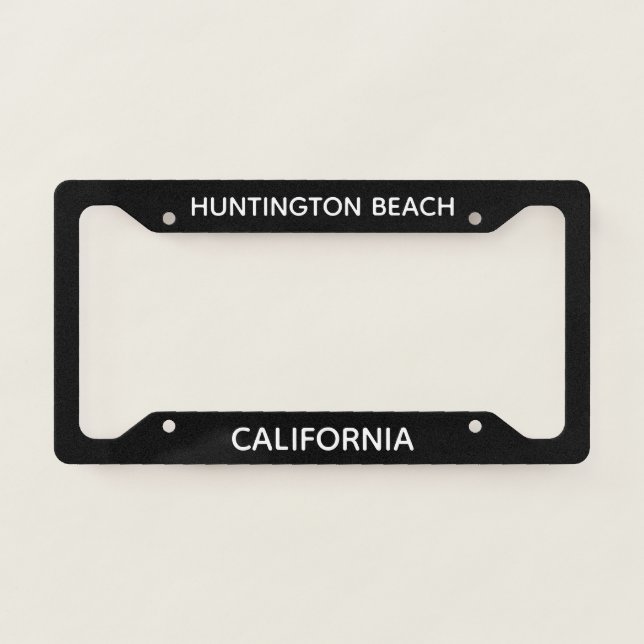 Huntington Beach, California License Plate Frame (Front)