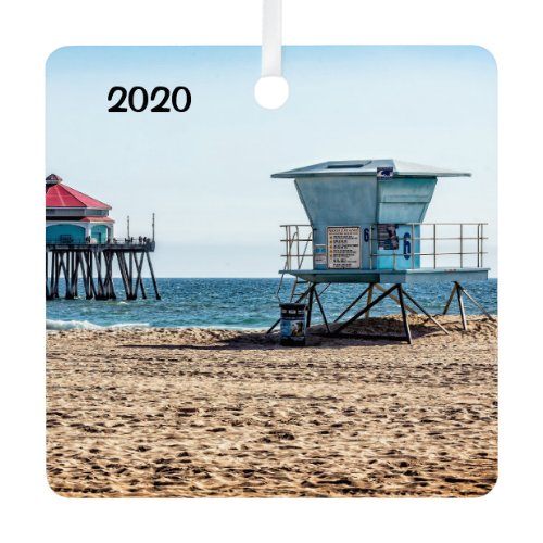 Huntington Beach, California, Metal Ornament
