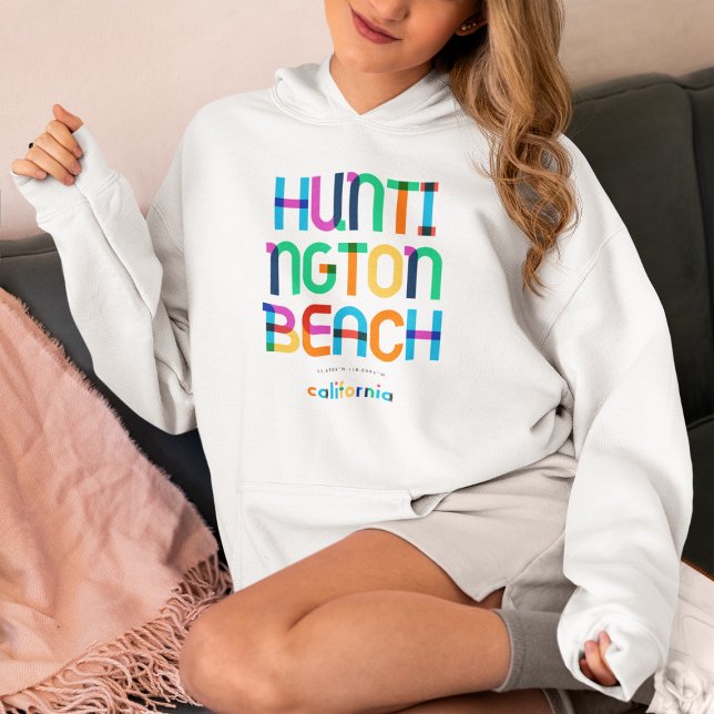 Huntington Beach California Mid Century, Pop Art, Hoodie (Creator Uploaded)