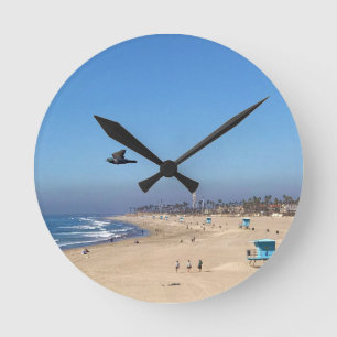 Huntington Beach, California Round Clock