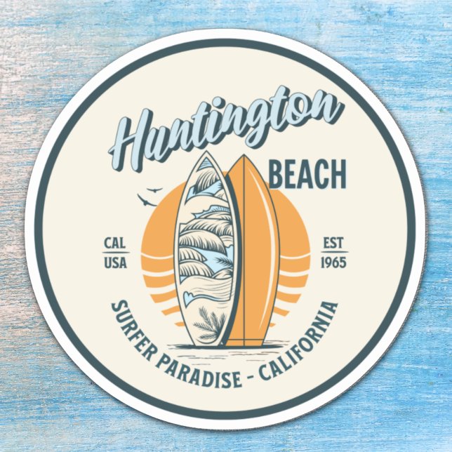 Huntington Beach California Surfer Paradise Sticker (Creator Uploaded)