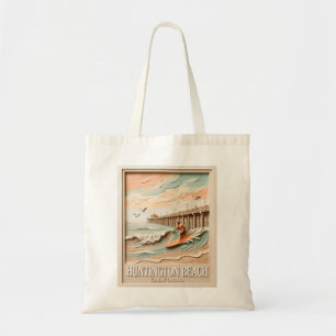 Huntington Beach California Texture Surfer Surfing Tote Bag