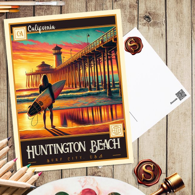 Huntington Beach, California | Vintage Postcard (Creator Uploaded)