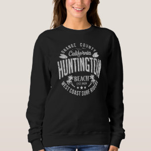 Huntington Beach California Vintage Surf Badge 2 Sweatshirt