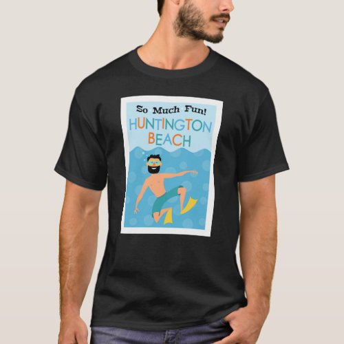 Huntington Beach Fun Hipster Travel T-Shirt